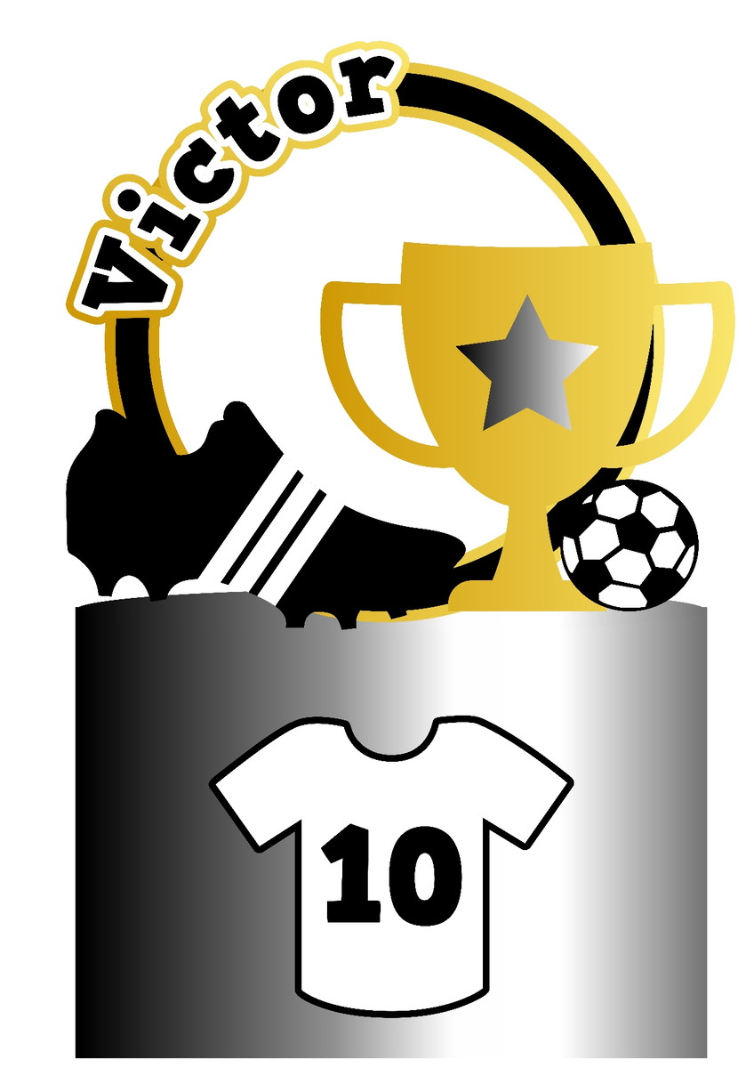 876 - Arquivo Digital Topo de Bolo Futebol Circular