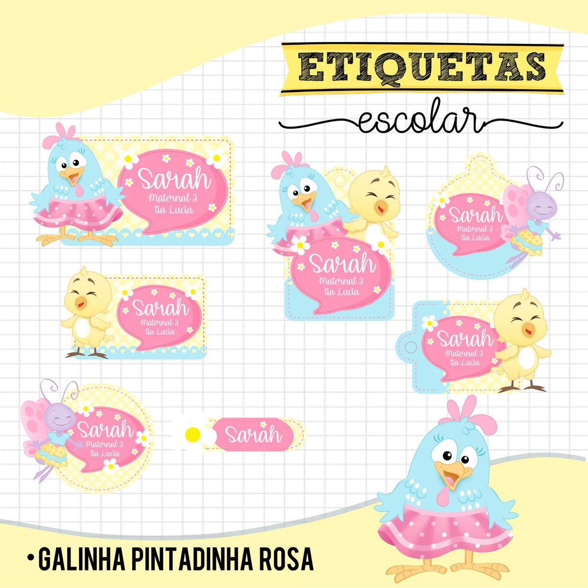 Arquivos Digitais Combo 24 Temas Etiquetas Escolar - Imagem 3