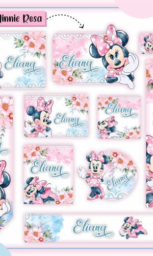 Aquivos digitais etiqueta escolar minnie