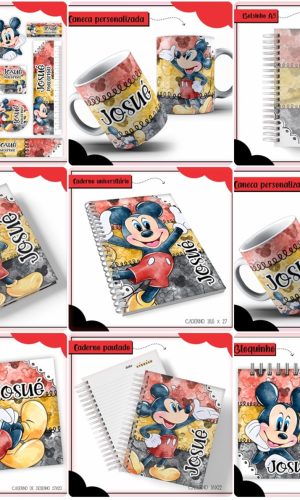 Arquivos Digitais Combo Etiquetas Mickey