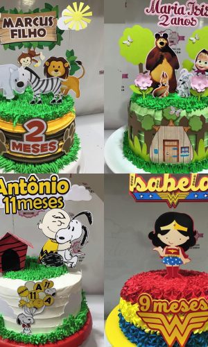 ARQUIRVO DE CORTE-TOPO DE BOLO-TOP001- MULHER MARAVILHA CUTE