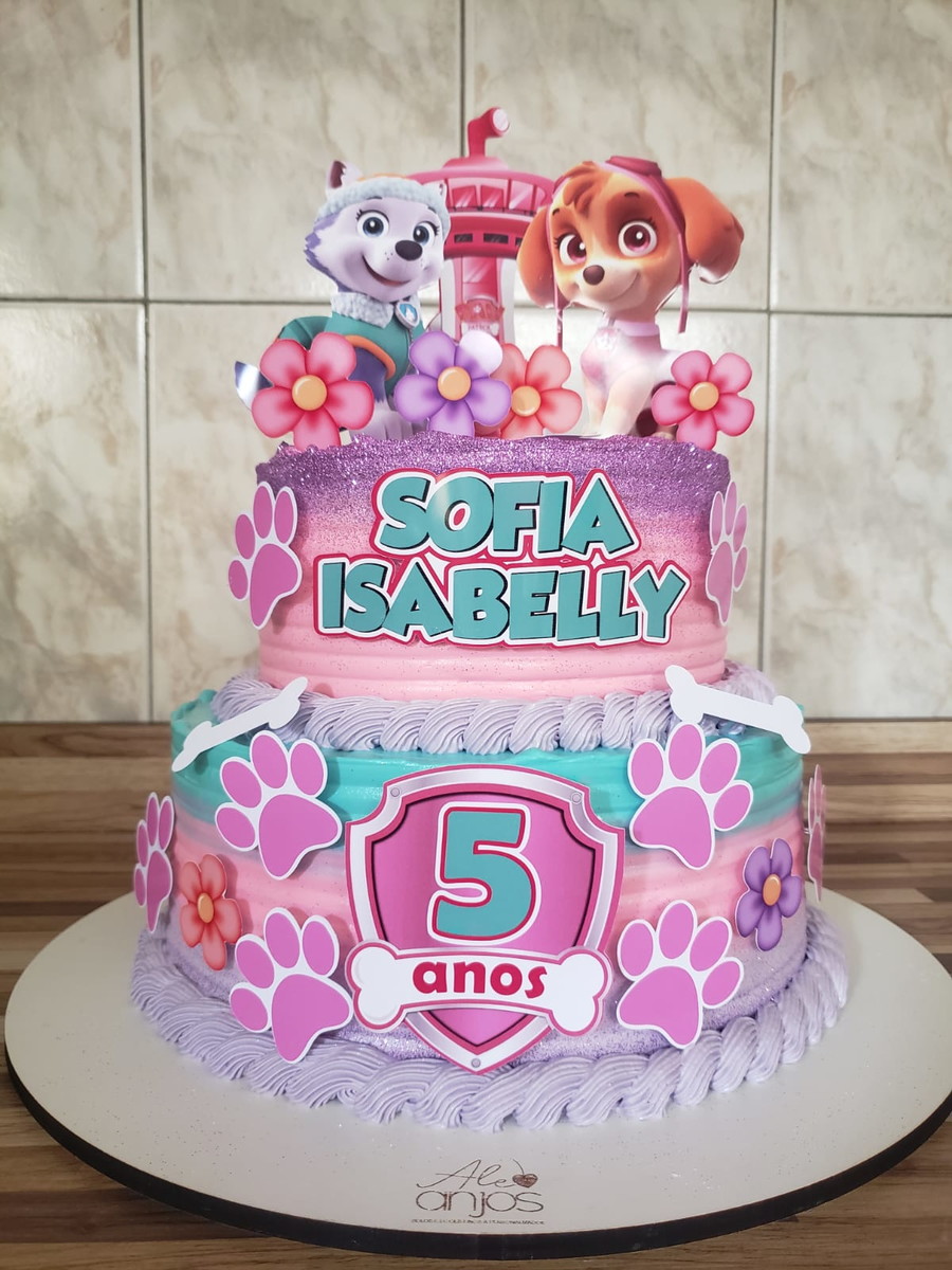 Arquivo 3 Topos De Bolo Branca De Neve Safari Menino Skye - Imagem 2