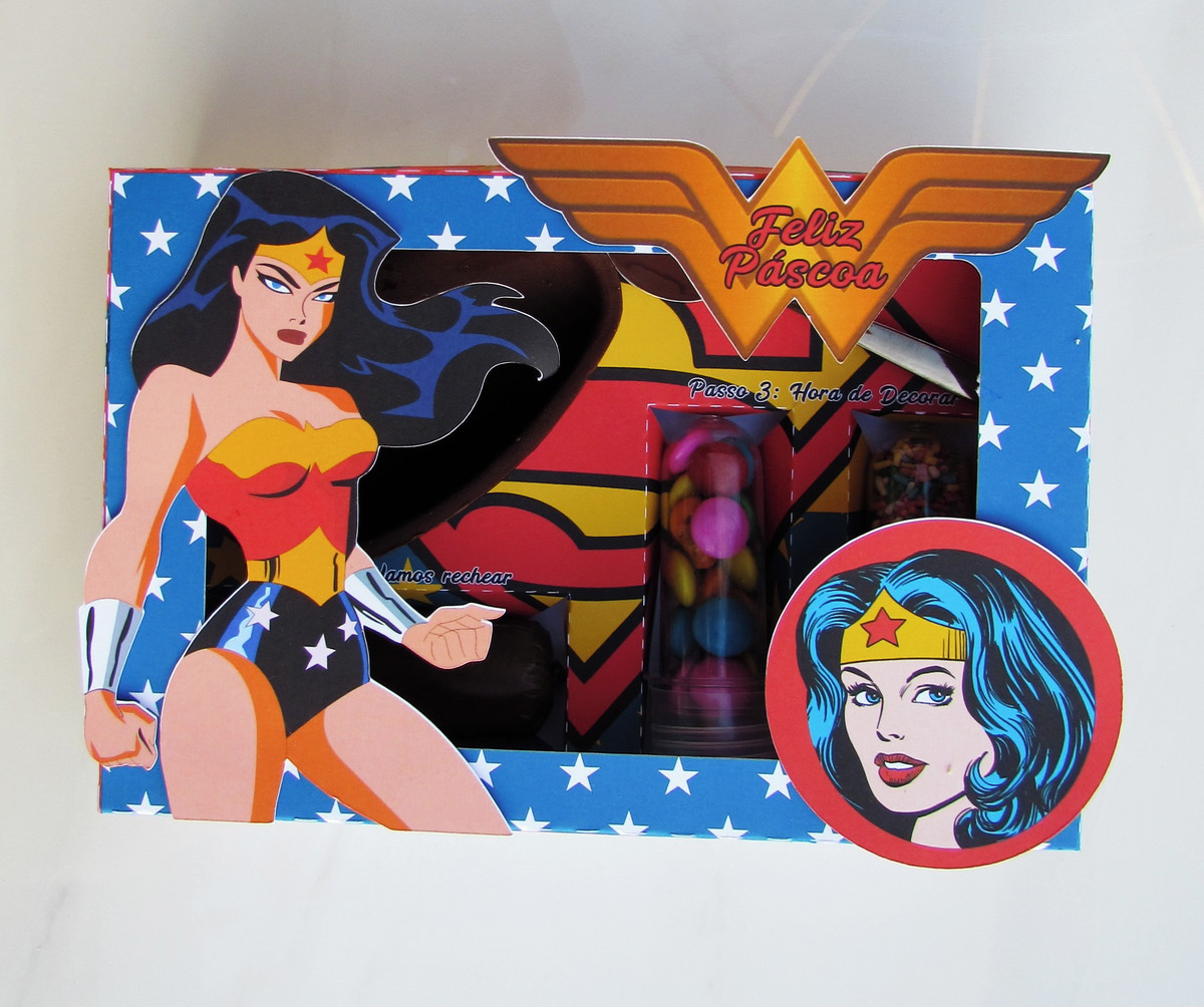 Arquivo Corte - Kit Confeiteiro Mulher Maravilha
