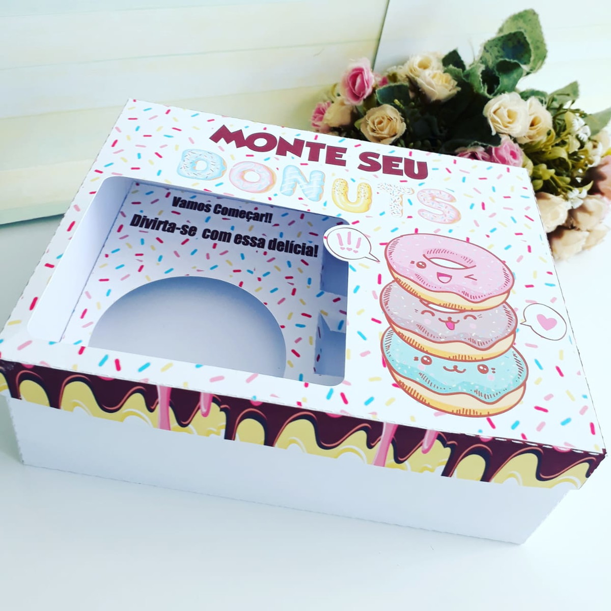 Arquivo de corte caixa donuts dia das crianças - Imagem 2