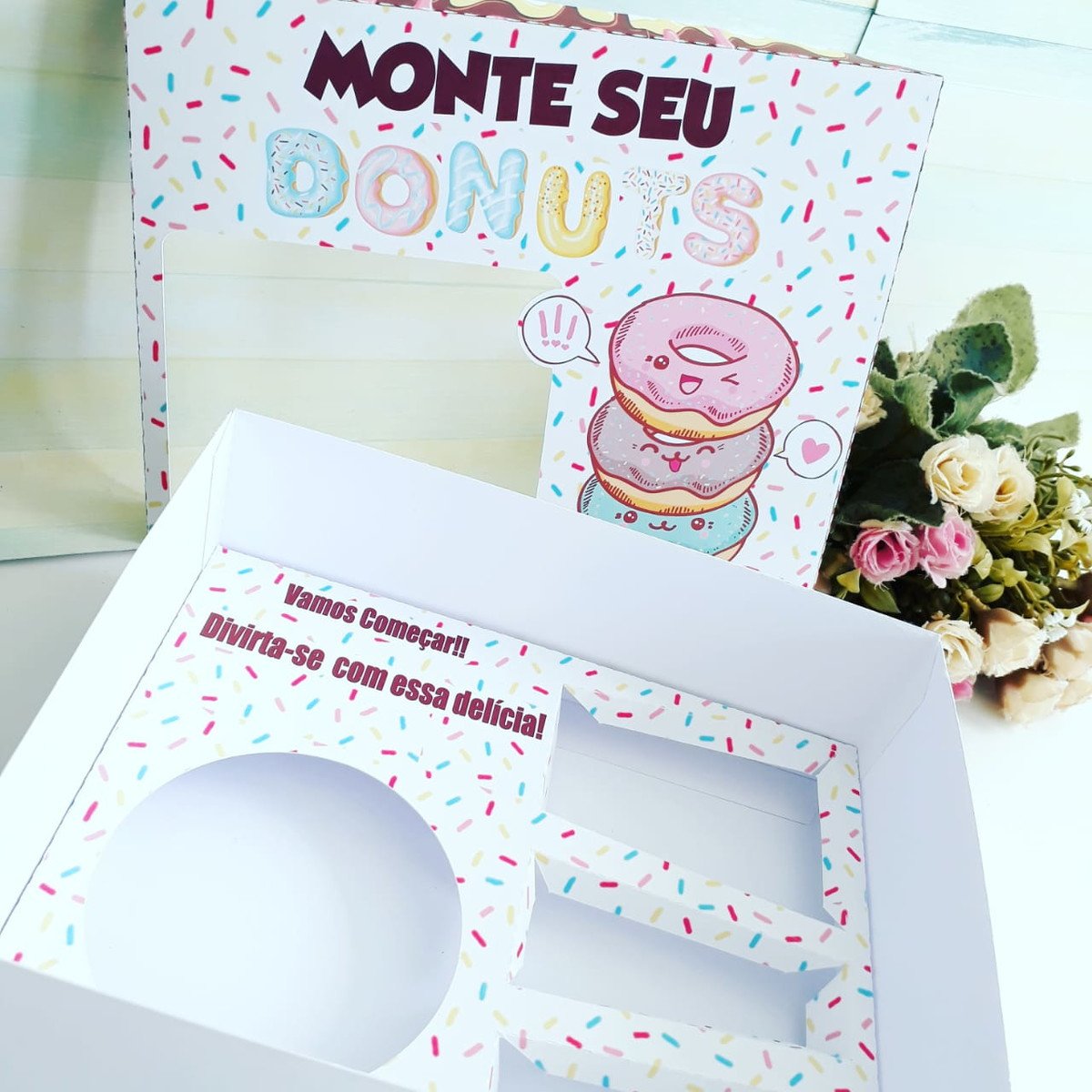 Arquivo de corte caixa donuts dia das crianças