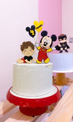 Arquivo Corte Silhouette Topo de Bolo Mickey Baby