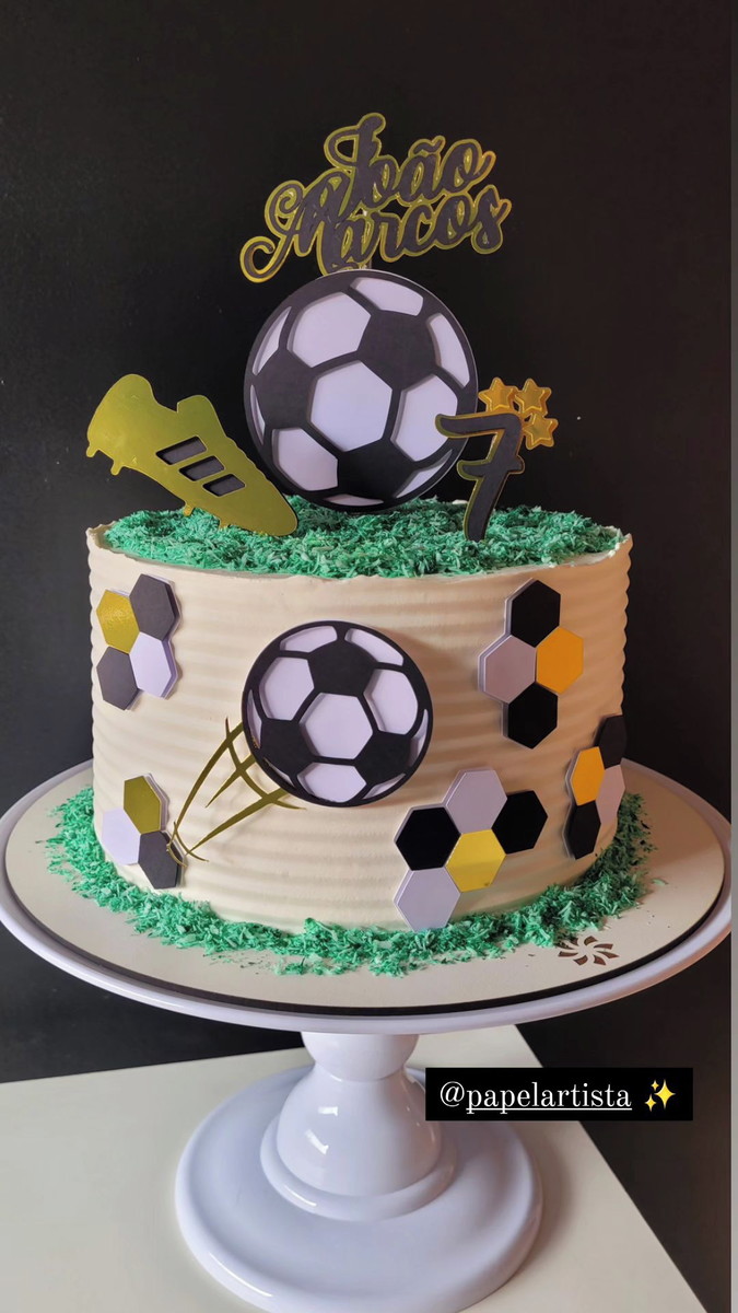 Arquivo Corte - Topo Bolo - Futebol - Bola - 038