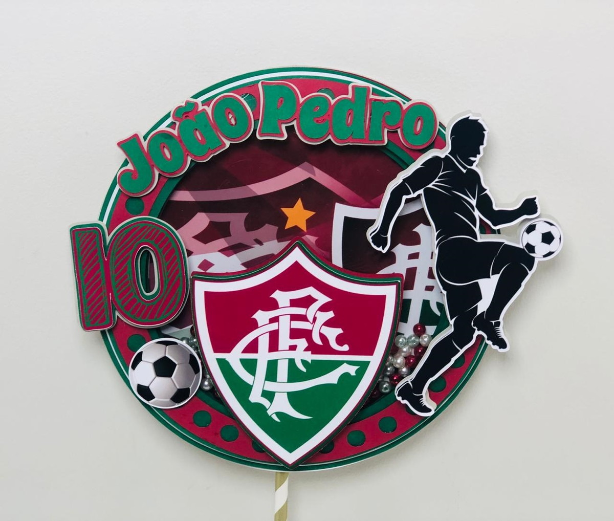 Arquivo Corte Topo Bolo Shaker Docinhos Fluminese Futebol - Imagem 3