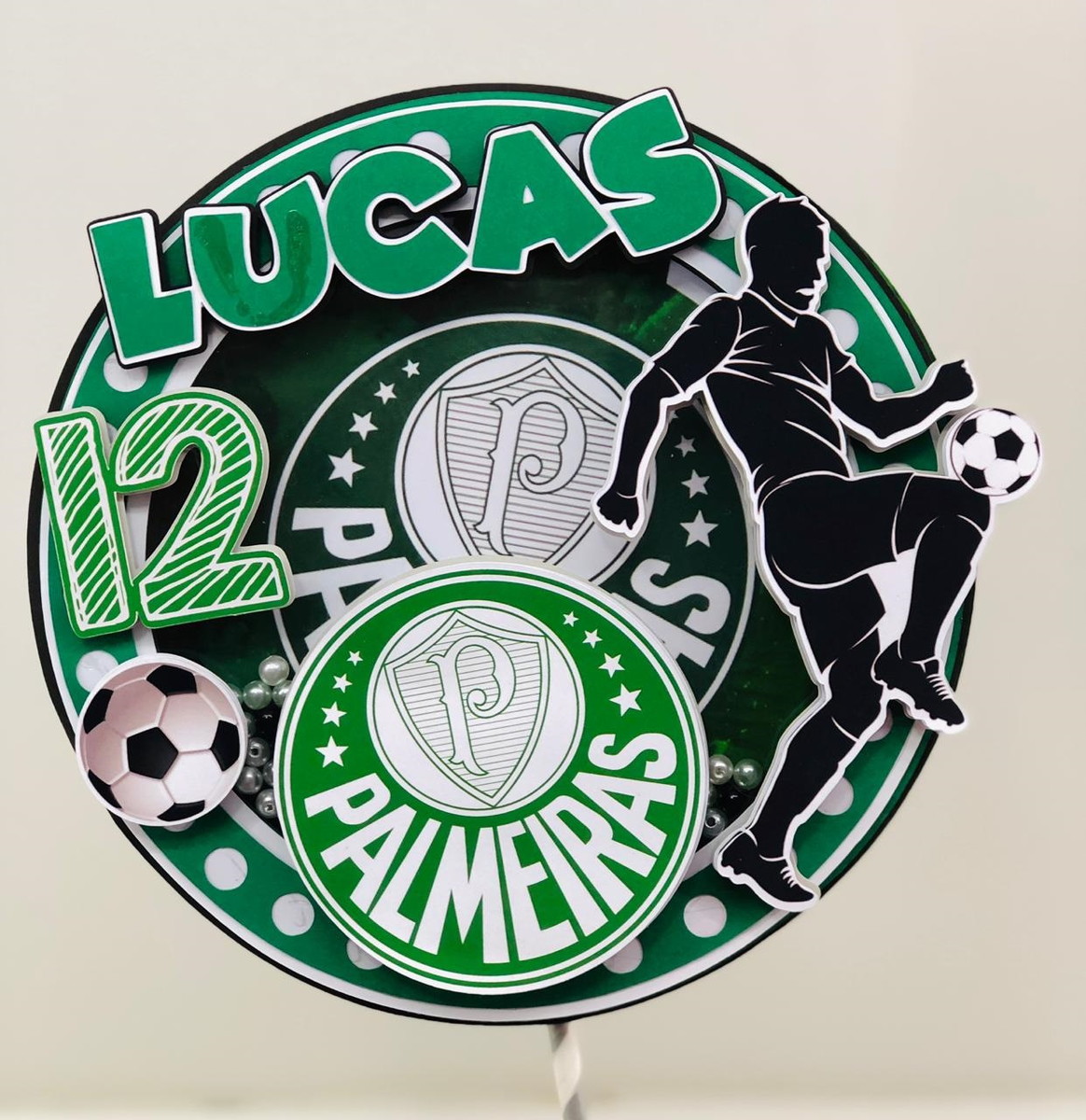 Arquivo Corte Topo Bolo Shaker Docinhos Palmeira,s Futebol - Imagem 3