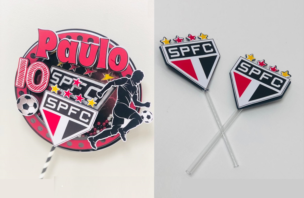 Arquivo Corte Topo Bolo Shaker Docinhos São Paulo Futebol