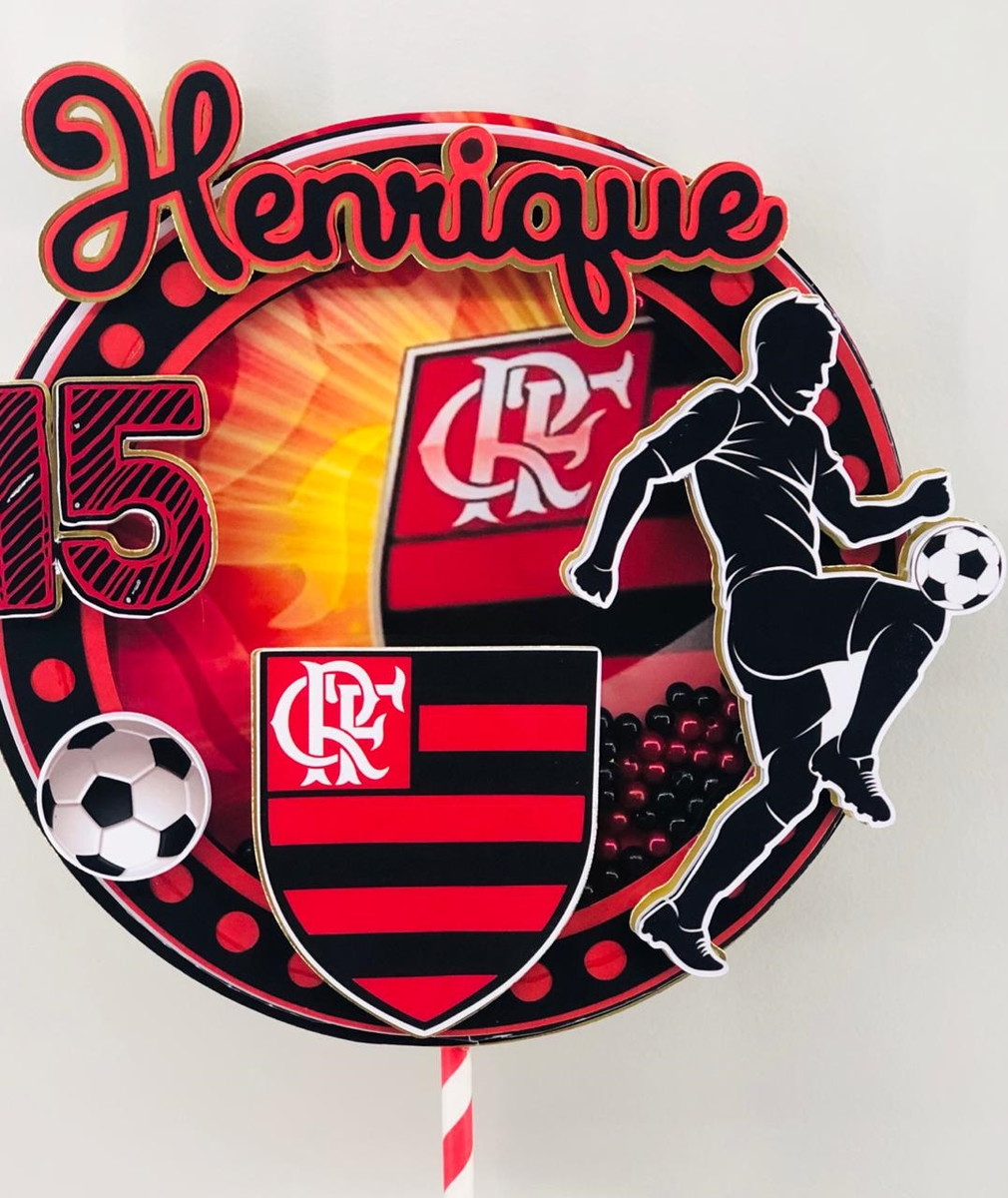 Arquivo Corte Topo Bolo Shaker e Docinhos Flamengo - Imagem 2