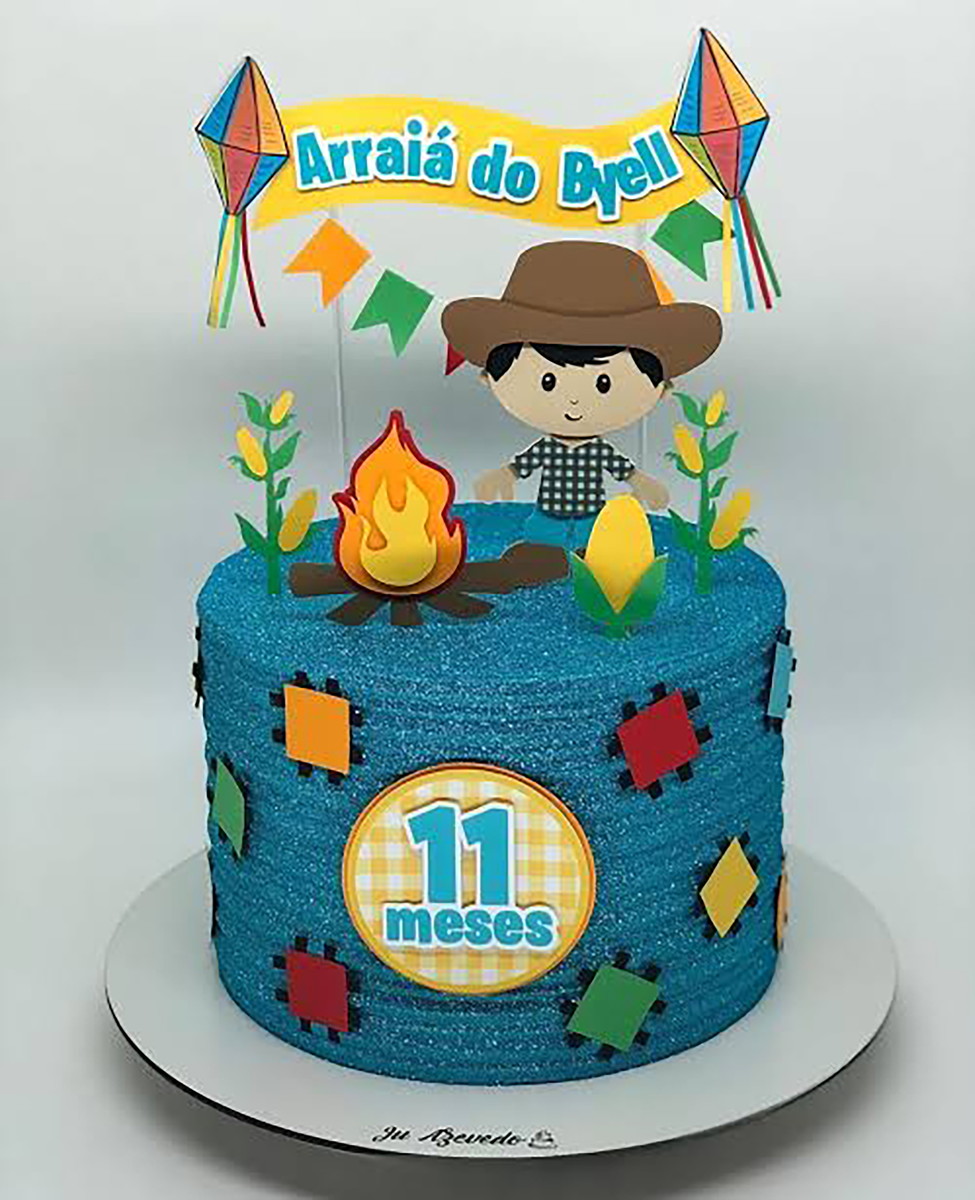 Arquivo Corte: Topo de Bolo Arraiá Menino 027