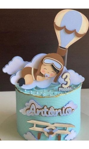 Arquivo Corte Topo de Bolo Aviador Baby