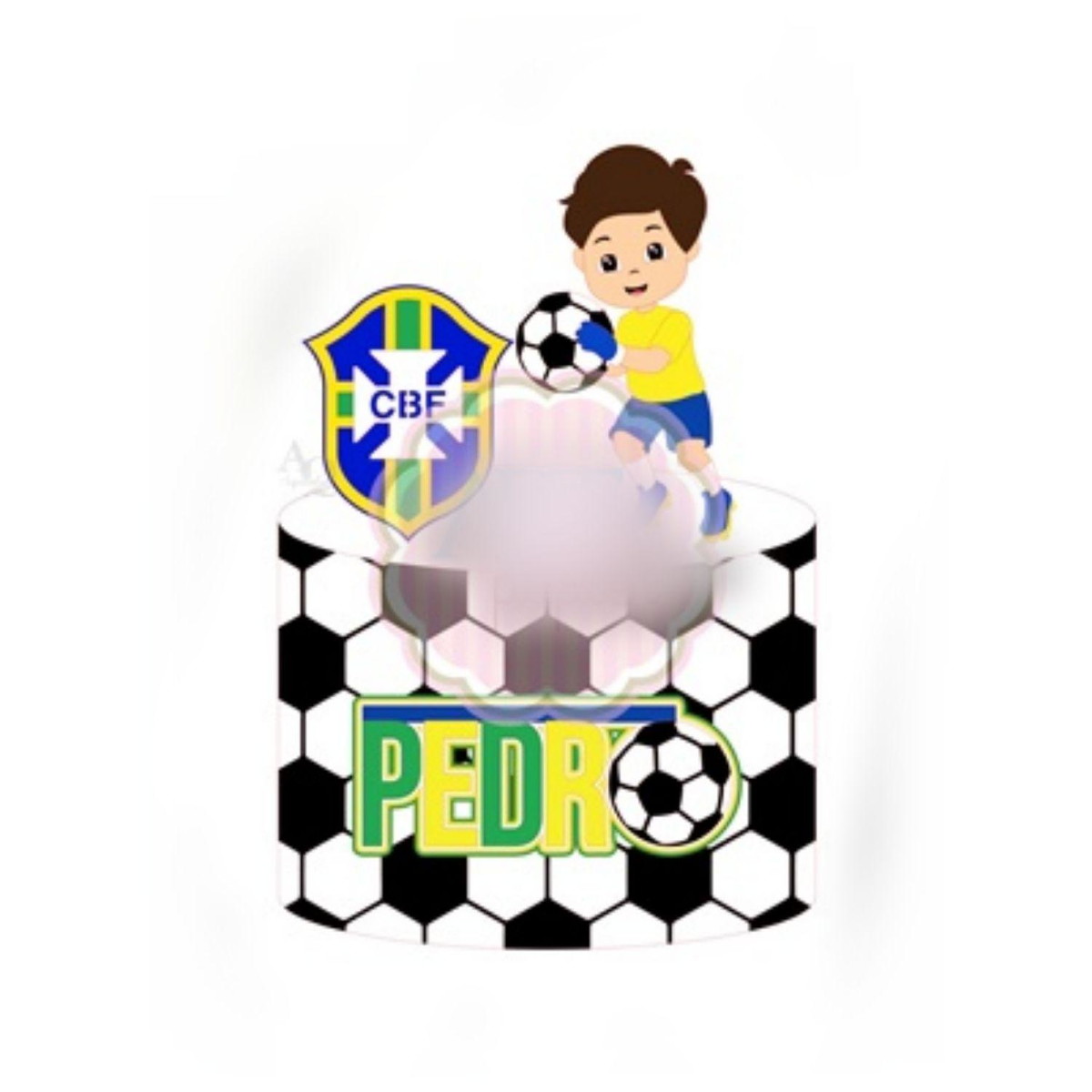 Arquivo Topo de Bolo Copa do Mundo 2022 Brasil Menino #15424