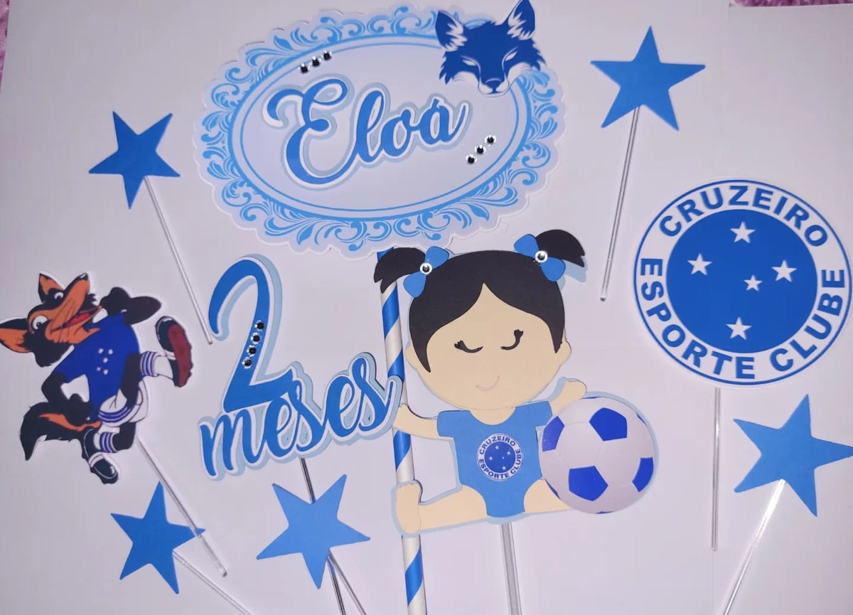 Arquivo Corte Topo de Bolo Cruzeiro Baby Menina 02 - Imagem 2