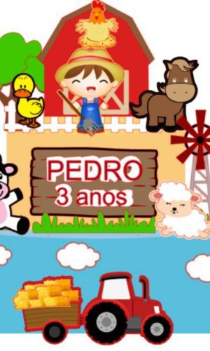Arquivo Corte Topo de Bolo Fazendinha Menino #17115