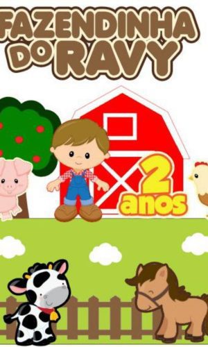 Arquivo Corte Topo de Bolo Fazendinha Menino #17118