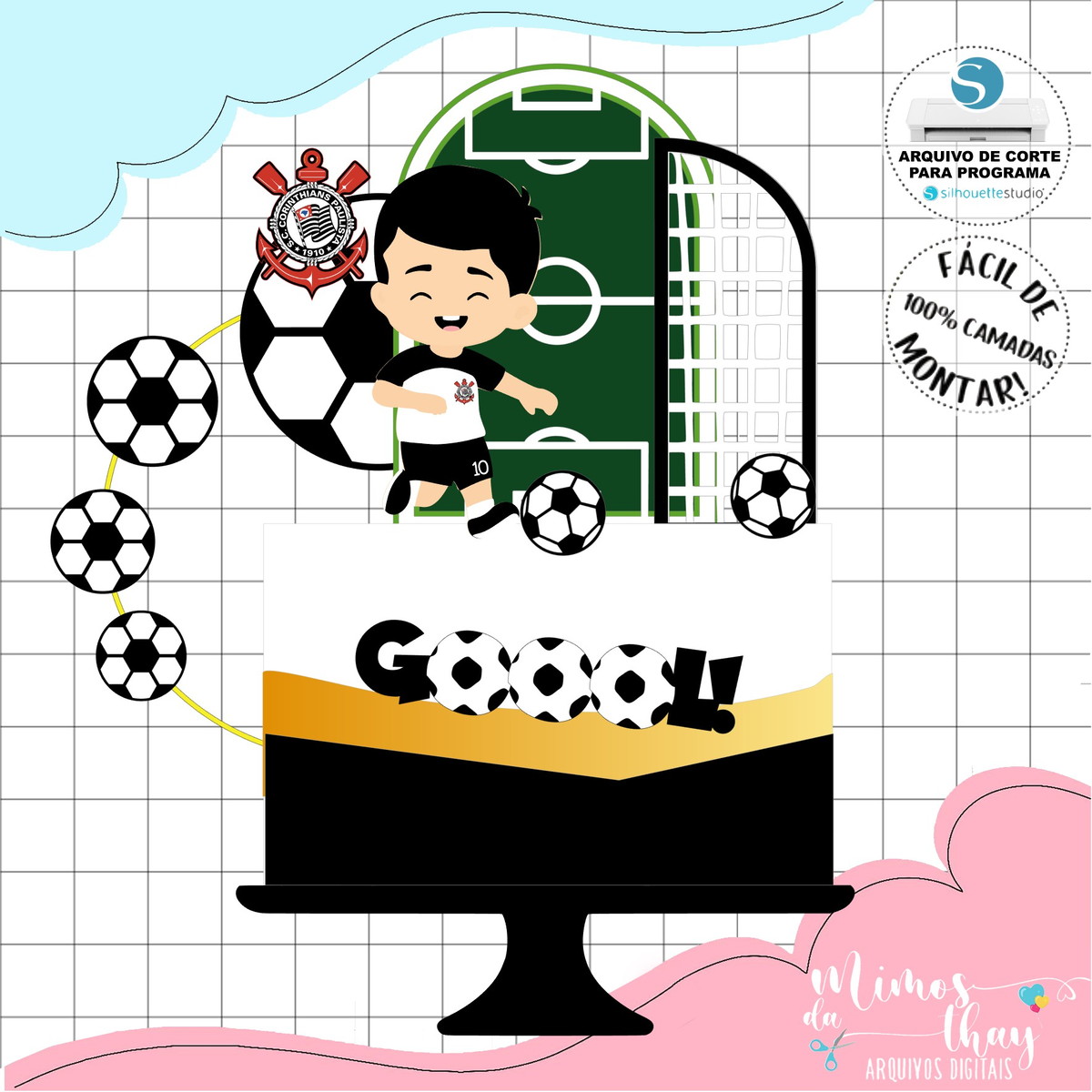 Arquivo Corte: Topo de Bolo Futebol 006