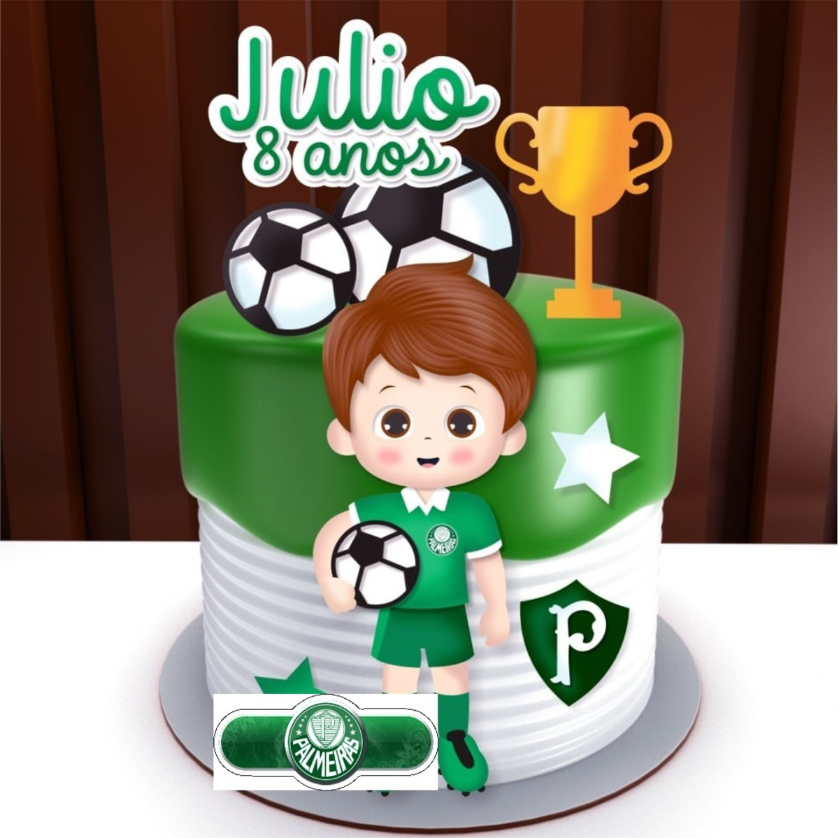 Arquivo Corte Topo de Bolo Futebol + 4 Arq. a Sua Escolha