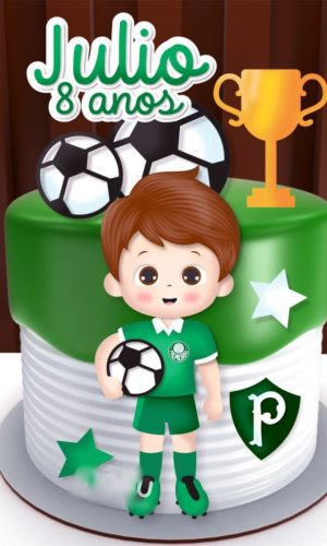 Arquivo Corte Topo de Bolo Futebol - Palmirs- Silhouette