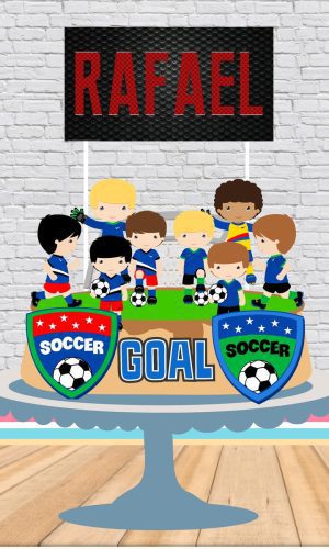 Arquivo Corte topo de bolo Futebol Studio/PDF