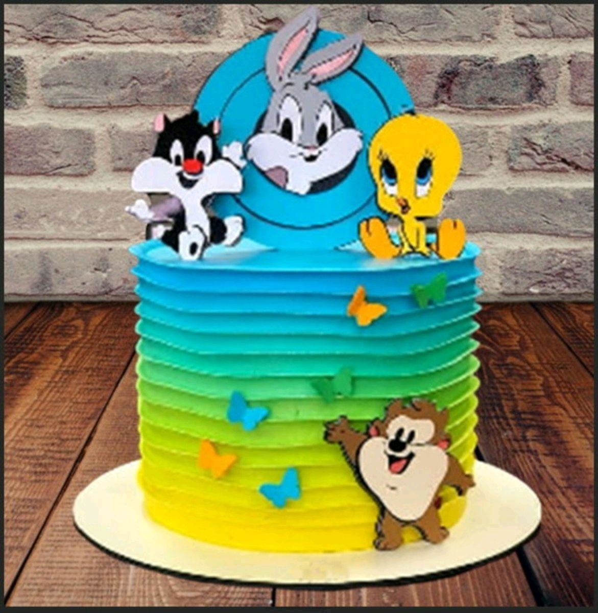 Arquivo Corte Topo de Bolo Looney Tunes Baby Camadas (#2600)
