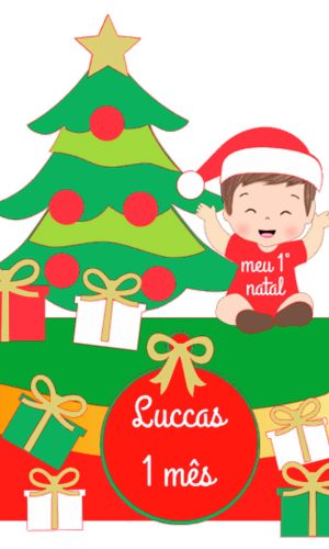 Arquivo Corte: Topo de Bolo Meu 1º Natal Menino Baby 131