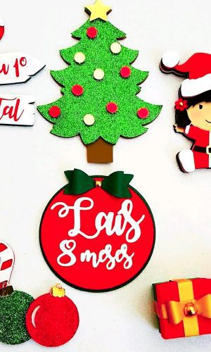 Arquivo Corte: Topo de Bolo Meu Primeiro Natal Menina 047