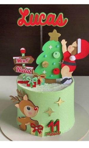 Arquivo Corte Topo de Bolo Natal Bebê