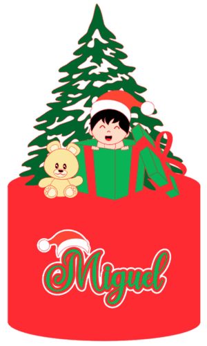 Arquivo Corte: Topo de Bolo Natal Menino Baby 112
