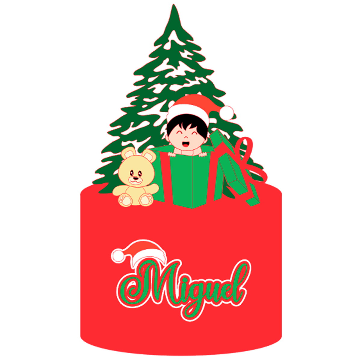 Arquivo Corte: Topo de Bolo Natal Menino Baby 112