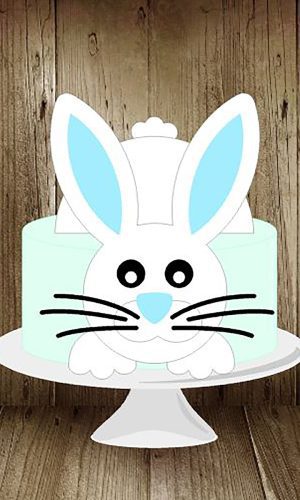 Arquivo Corte: Topo de Bolo Páscoa Coelho Menino 012