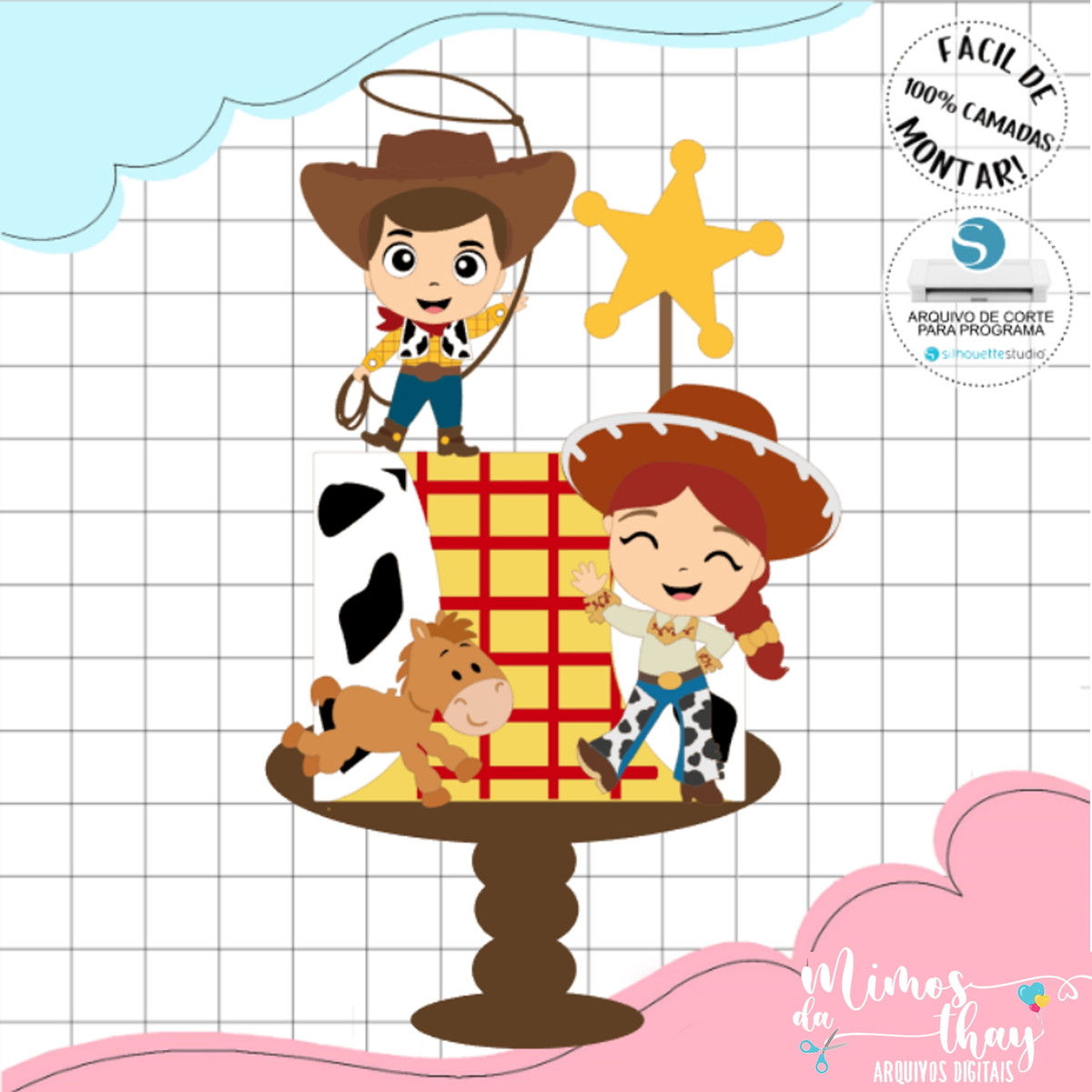 Arquivo Corte: Topo de Bolo Toy Story Cute 003