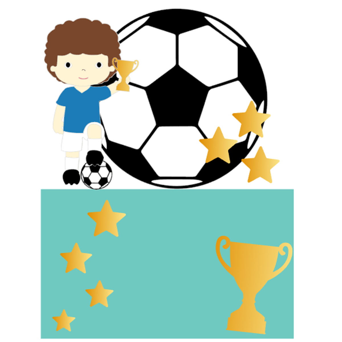 Arquivo D Corte: Topo De Bolo Futebol 002
