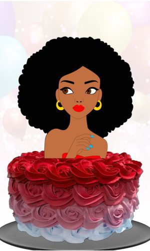 Kit com 5 arquivos de corte 05-MULHER TOPO DE BOLO CAMADAS