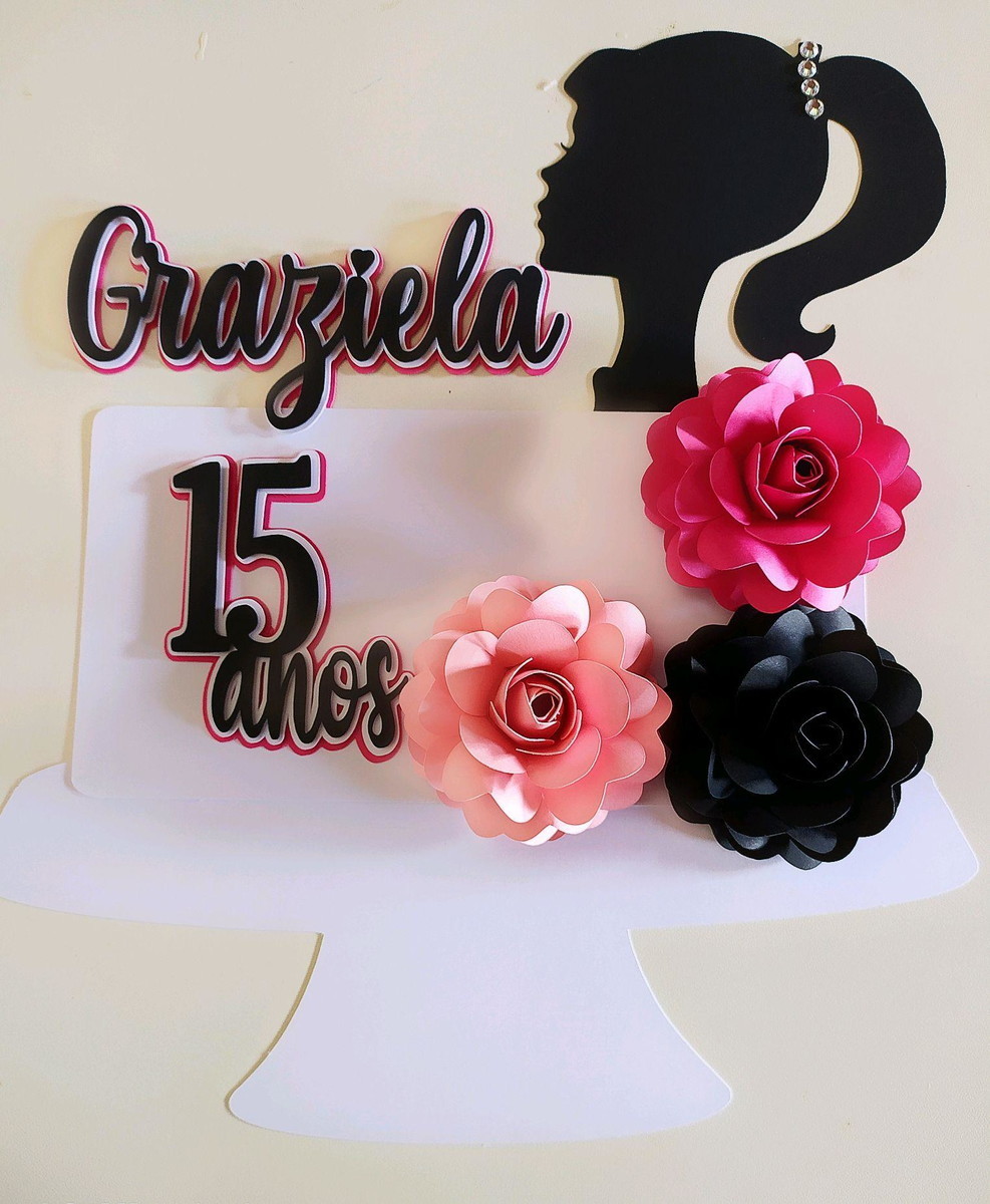 Arquivo De corte 15 anos rosto mulher flores +brinde