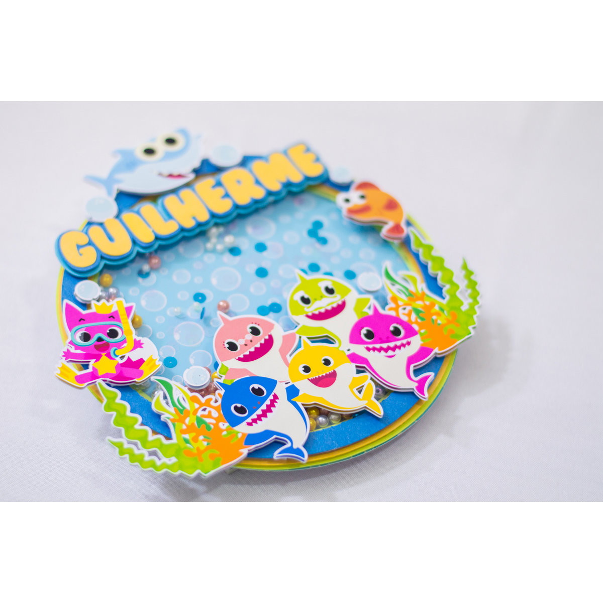 Arquivo de Corte Baby Shark Topo de Bolo - Studio e PDF