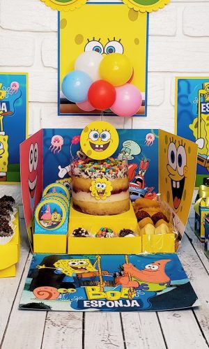 Arquivo de Corte Festa na Caixa Bob Esponja