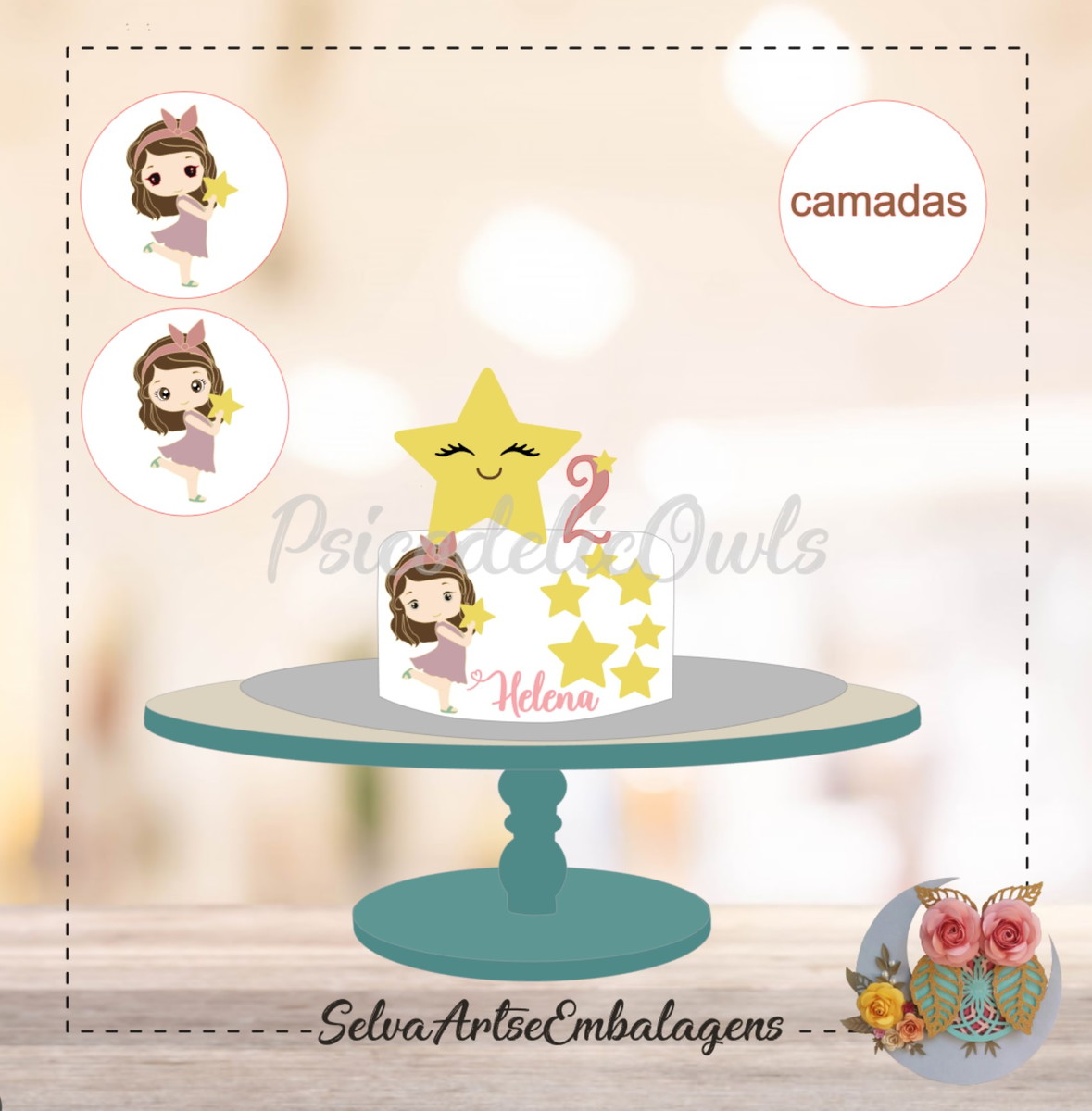 Arquivo de Corte Brilha Brilha Estrelinha Menina