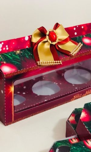 Arquivo de Corte Caixa 3 Esferas Natal
