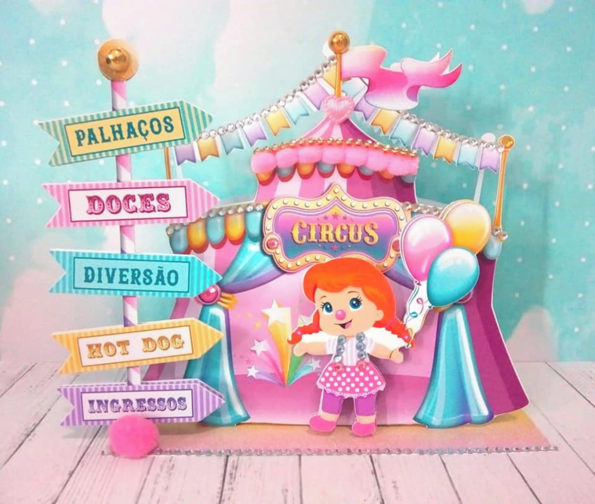 Arquivo de corte caixa explosão circo rosa - Imagem 2