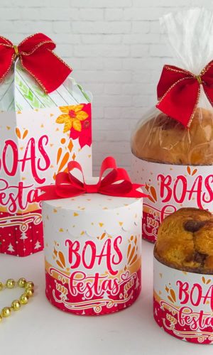 Arquivo de Corte Caixas Panetones de Natal