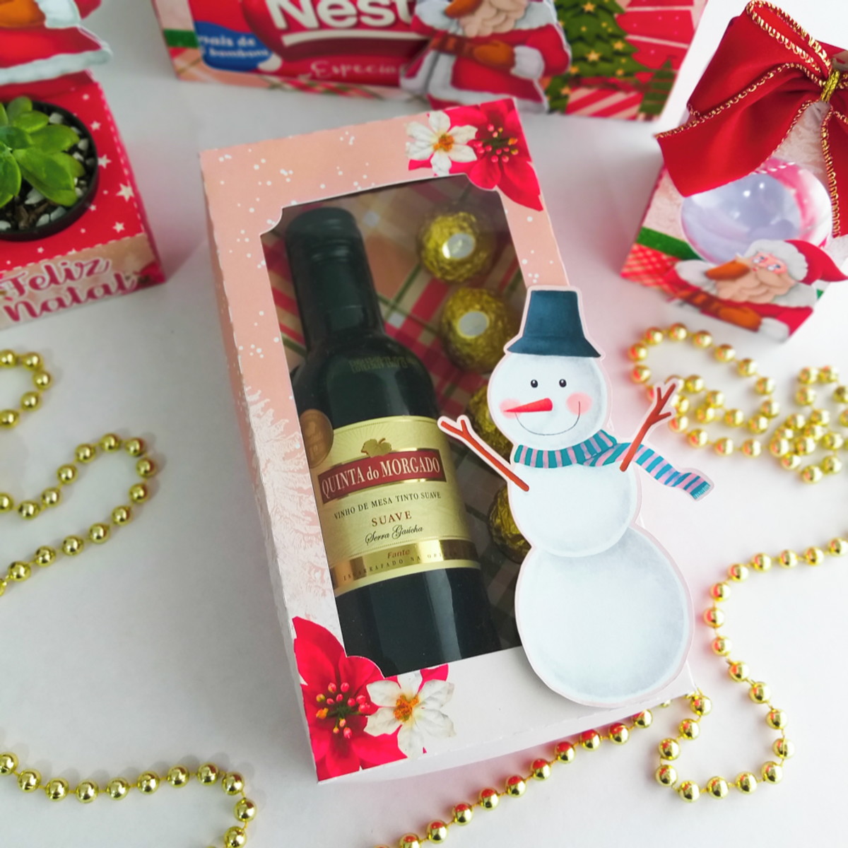 Arquivo de Corte Caixa Mini Vinho e Doces de Natal - Imagem 3