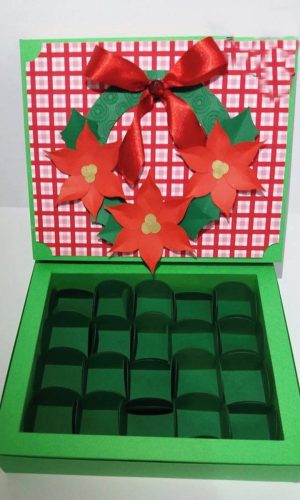 Arquivo de Corte Caixa para 20 Doces de Natal