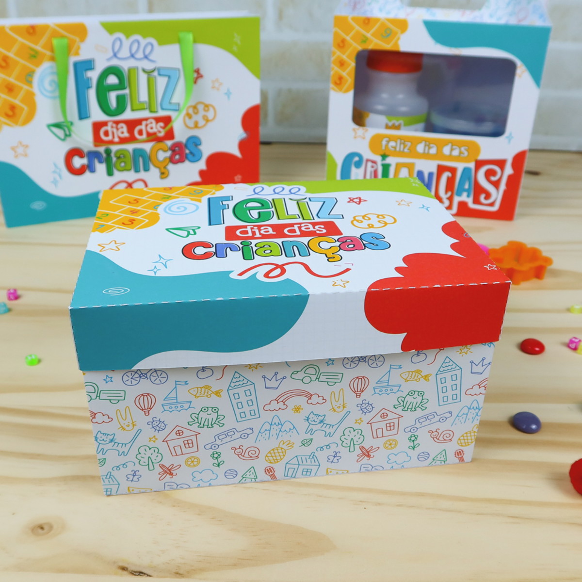 Arquivo de Corte Caixa Confeiteiro Dia das Crianças - Imagem 2