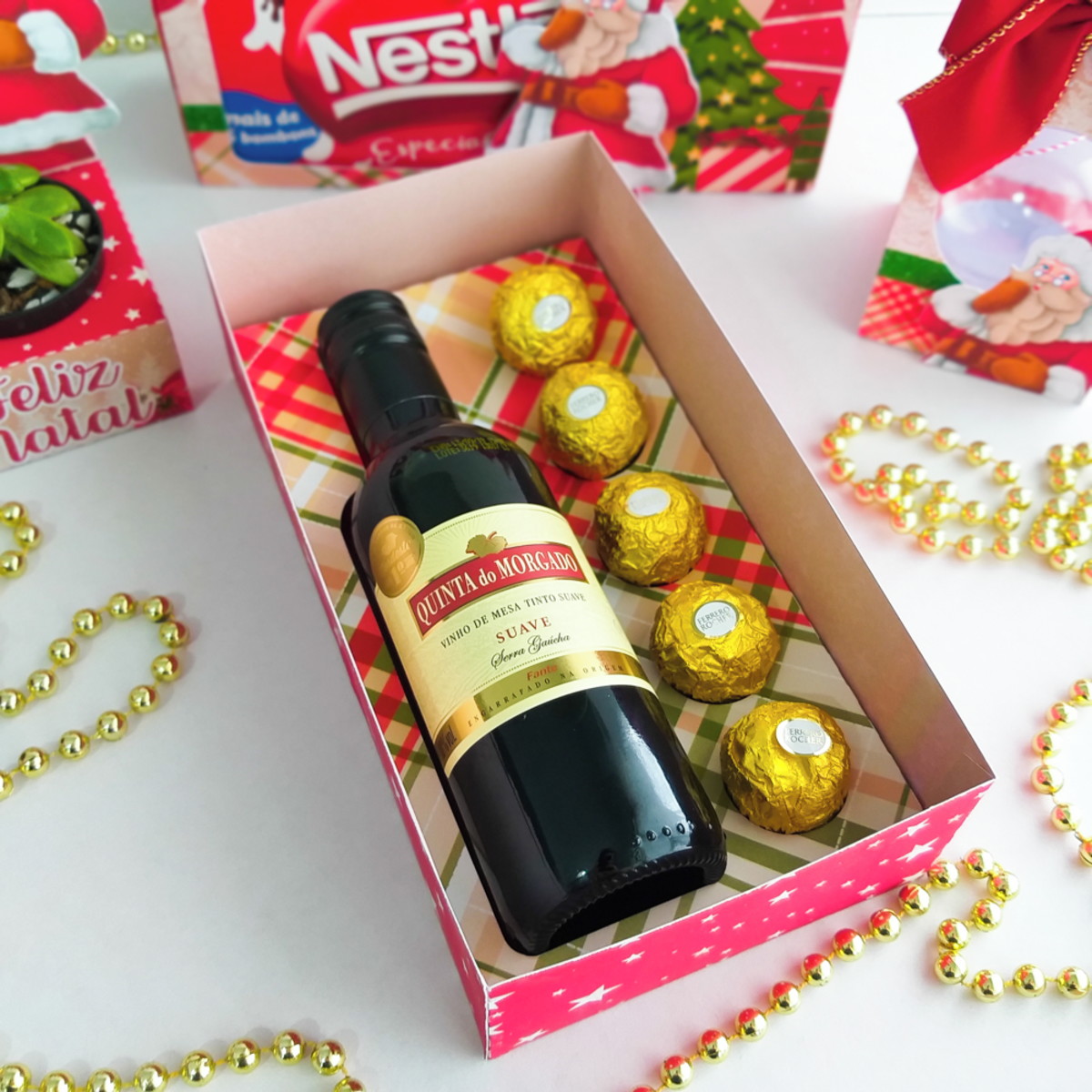 Arquivo de Corte Caixa Mini Vinho e Doces de Natal - Imagem 2