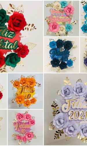 Arquivos de Corte Combo Topos Flores