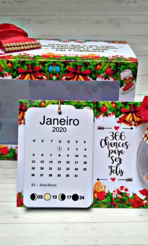 Arquivo de Corte Caixa Calendário Bola 2024