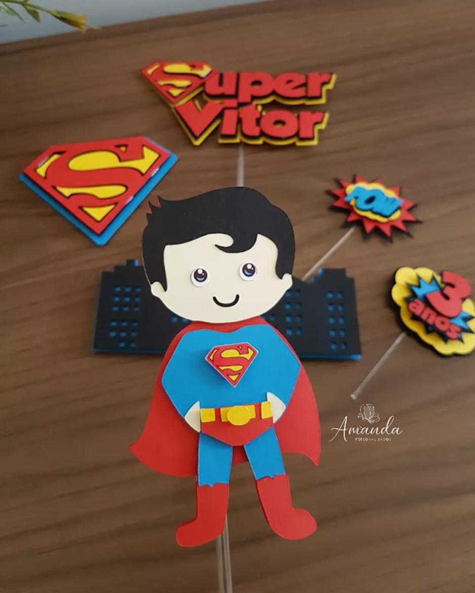Arquivo de Corte Camadas Super Man Cute - Imagem 3