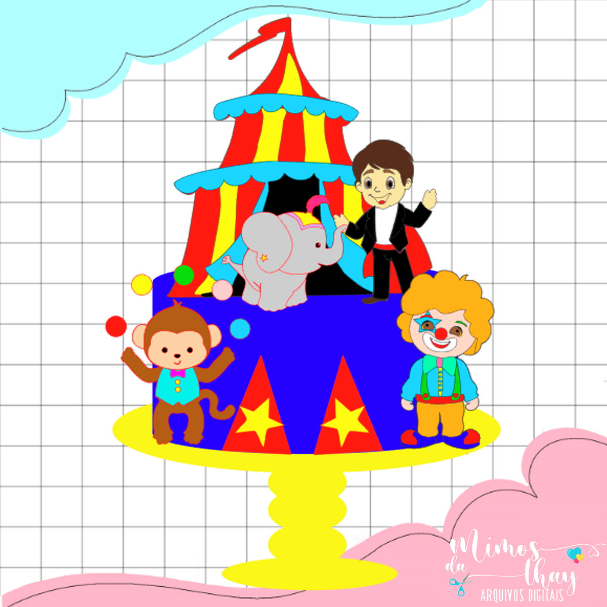 Arquivo de Corte: Circo Menino 002 (100% em Camadas)